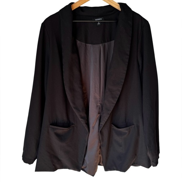Torrid Blazer-Black Classic Preppy Women’s Open Front-Plus Size 18/20 - Picture 1 of 7